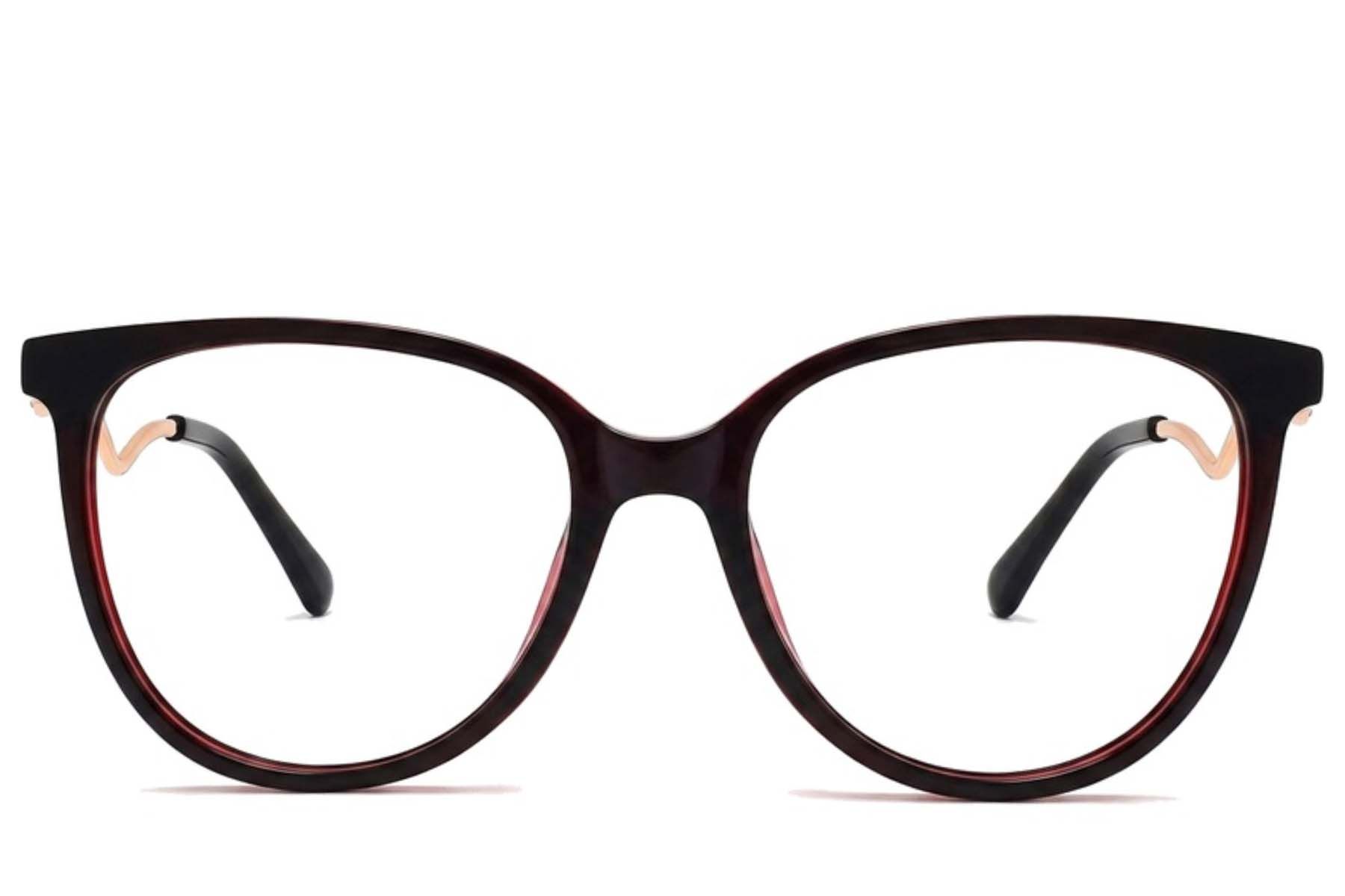 Oval Red Acetate Glasses #BS2012-2154