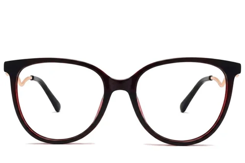 Verres ovales en acétate rouge #BS2012-2154