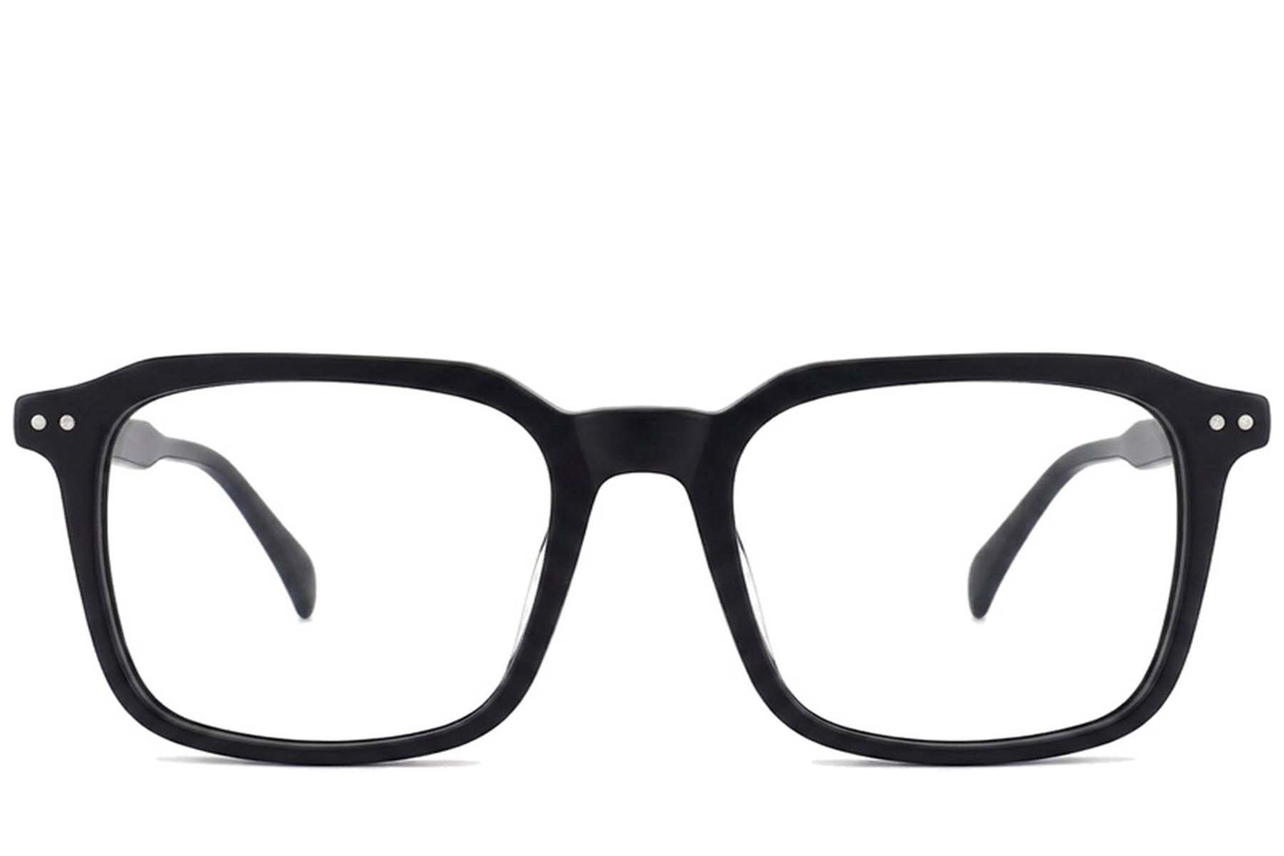 Rectangular Black Acetate Glasses #BS2012-2157