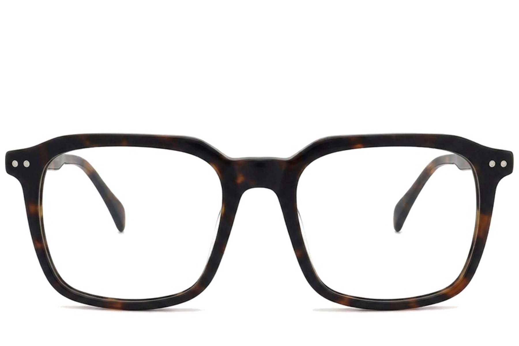Gafas rectangulares de acetato con efecto carey #BS2012-2158