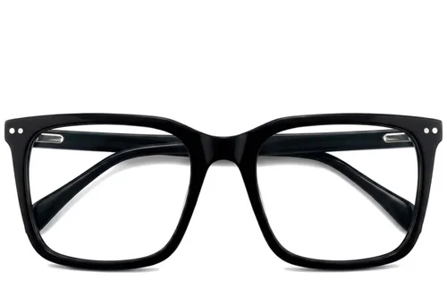 Lunettes rectangulaires en acétate noir #BS2012-2161