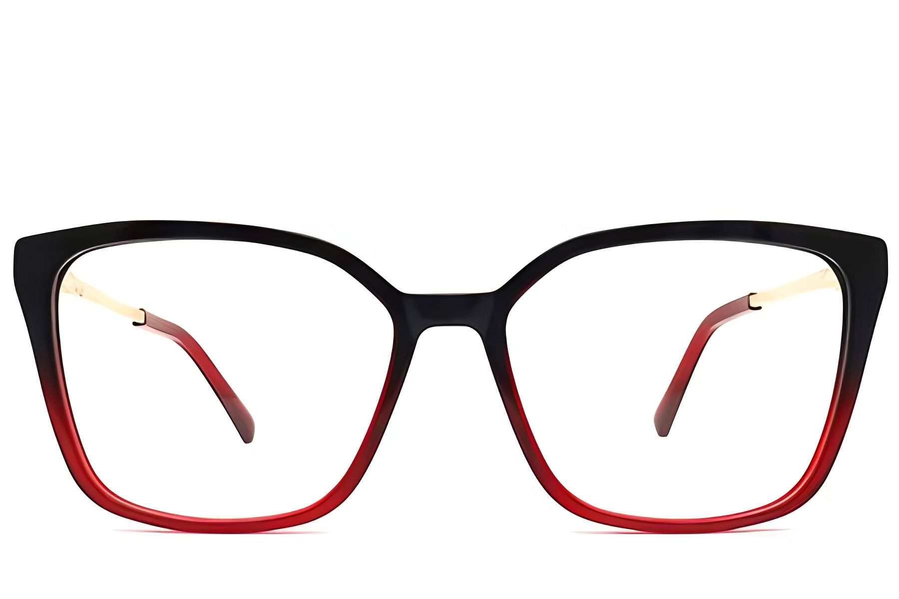 Vasos rectangulares de acetato rojo #BS2012-2164