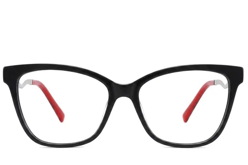 Lunettes papillon en acétate noir #BS2012-2168