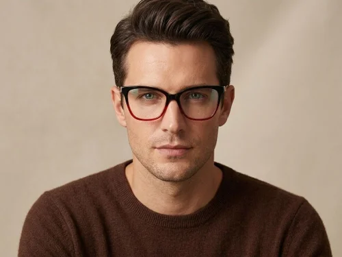 Lunettes papillon en acétate rouge #BS2012-2169