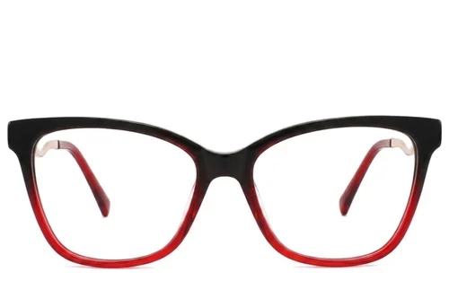 Lunettes papillon en acétate rouge #BS2012-2169