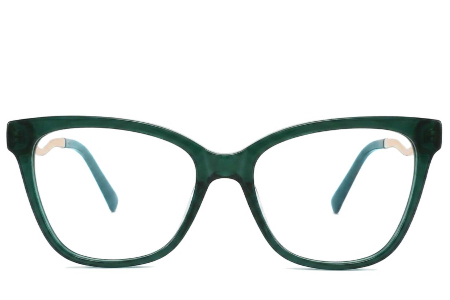 Occhiali in acetato verde farfalla #BS2012-2171
