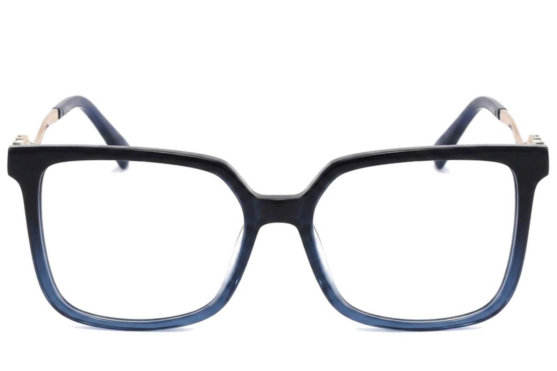 Bicchieri in acetato blu con motivo geometrico #BS2012-2175