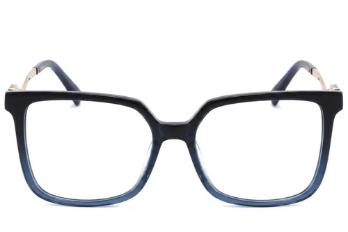 Lunettes géométriques en acétate bleu #BS2012-2175