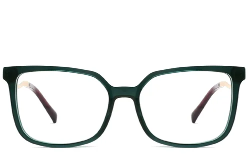 Verres en acétate vert géométrique #BS2012-2176