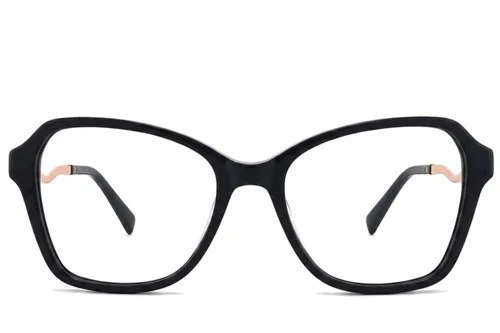 Lunettes papillon en acétate noir #BS2012-2177