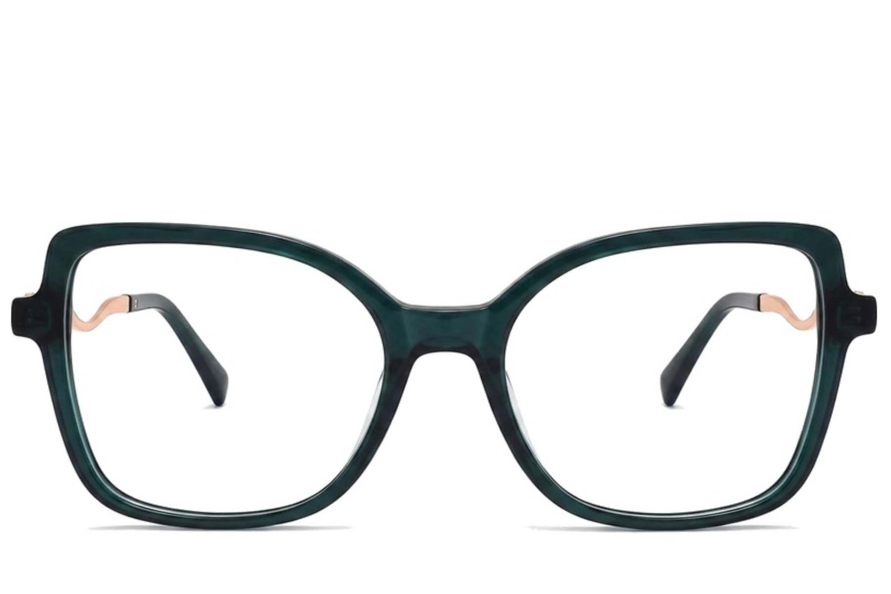 Occhiali in acetato verde farfalla #BS2012-2183