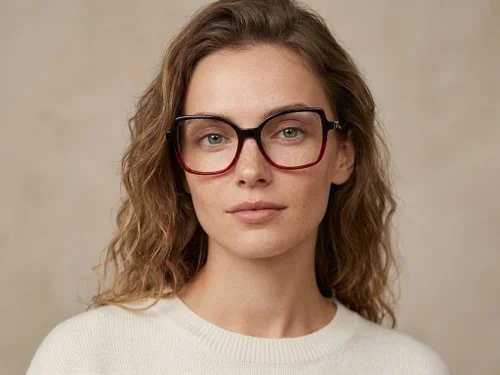 Lunettes papillon en acétate rouge #BS2012-2184
