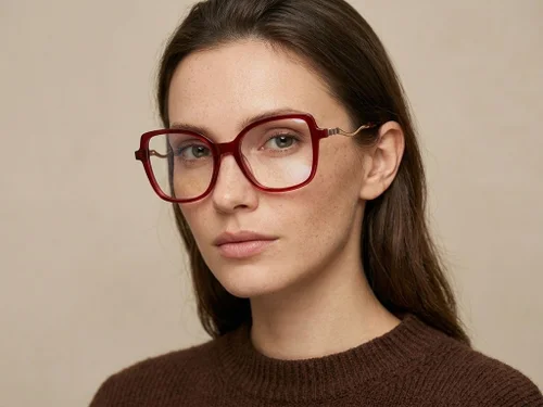 Lunettes papillon en acétate rouge #BS2012-2185