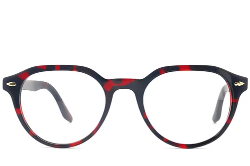 Verres ovales en acétate rouge #BS2012-2189