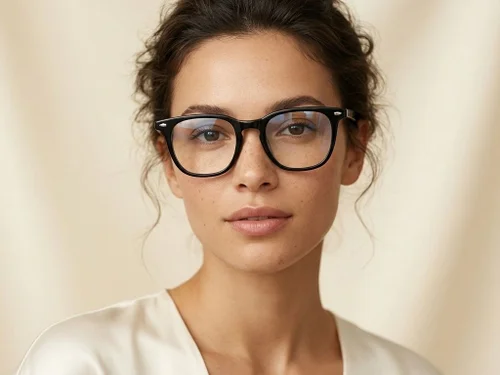 Lunettes rectangulaires en acétate noir #BS2012-2190