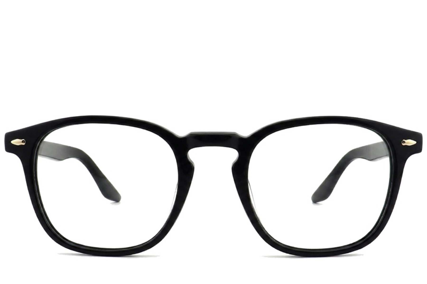 Rectangular Black Acetate Glasses #BS2012-2194