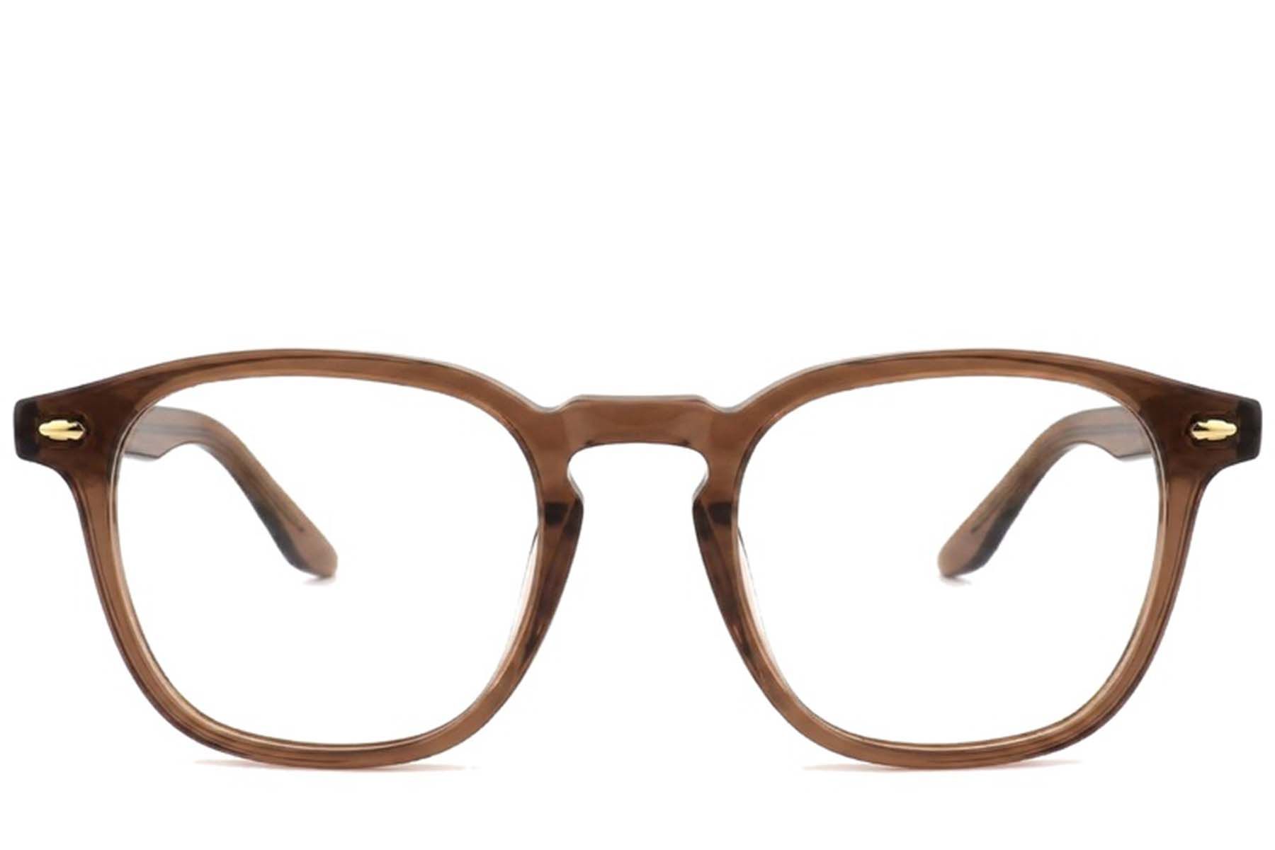 Rectangular Brown Acetate Glasses #BS2012-2196