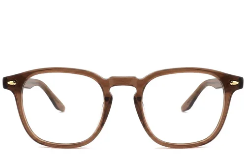 Lunettes rectangulaires en acétate brun #BS2012-2196