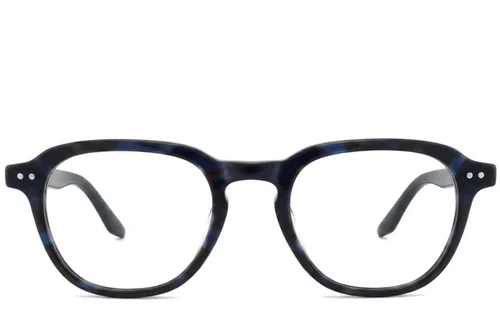 Lunettes ovales en acétate bleu #BS2012-2201