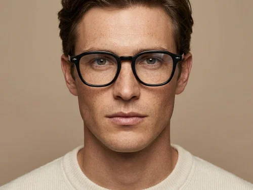 Lunettes rectangulaires en acétate noir #BS2012-2202
