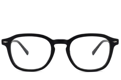 Lunettes rectangulaires en acétate noir #BS2012-2202