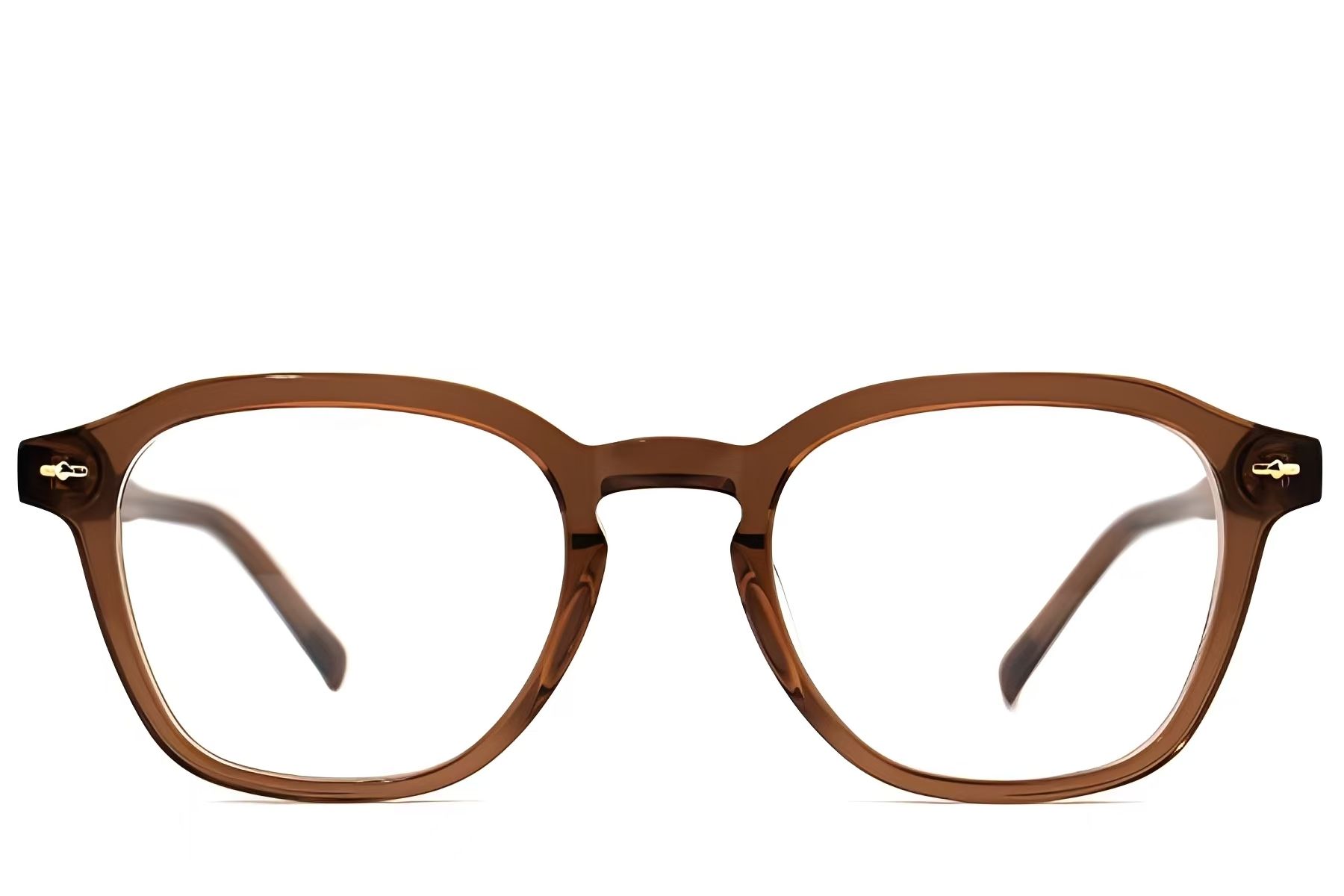 Bicchieri rettangolari in acetato marrone #BS2012-2204