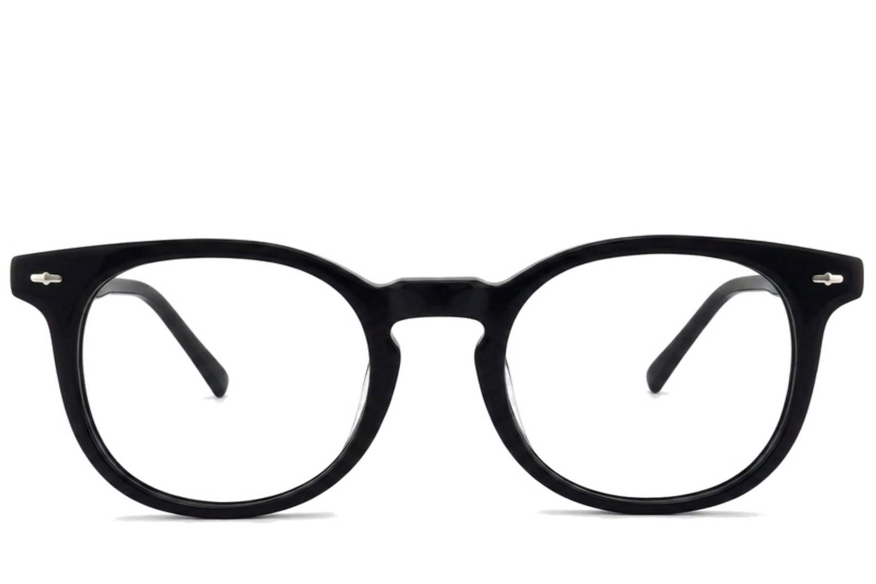 Oval Black Acetate Glasses #BS2012-2207