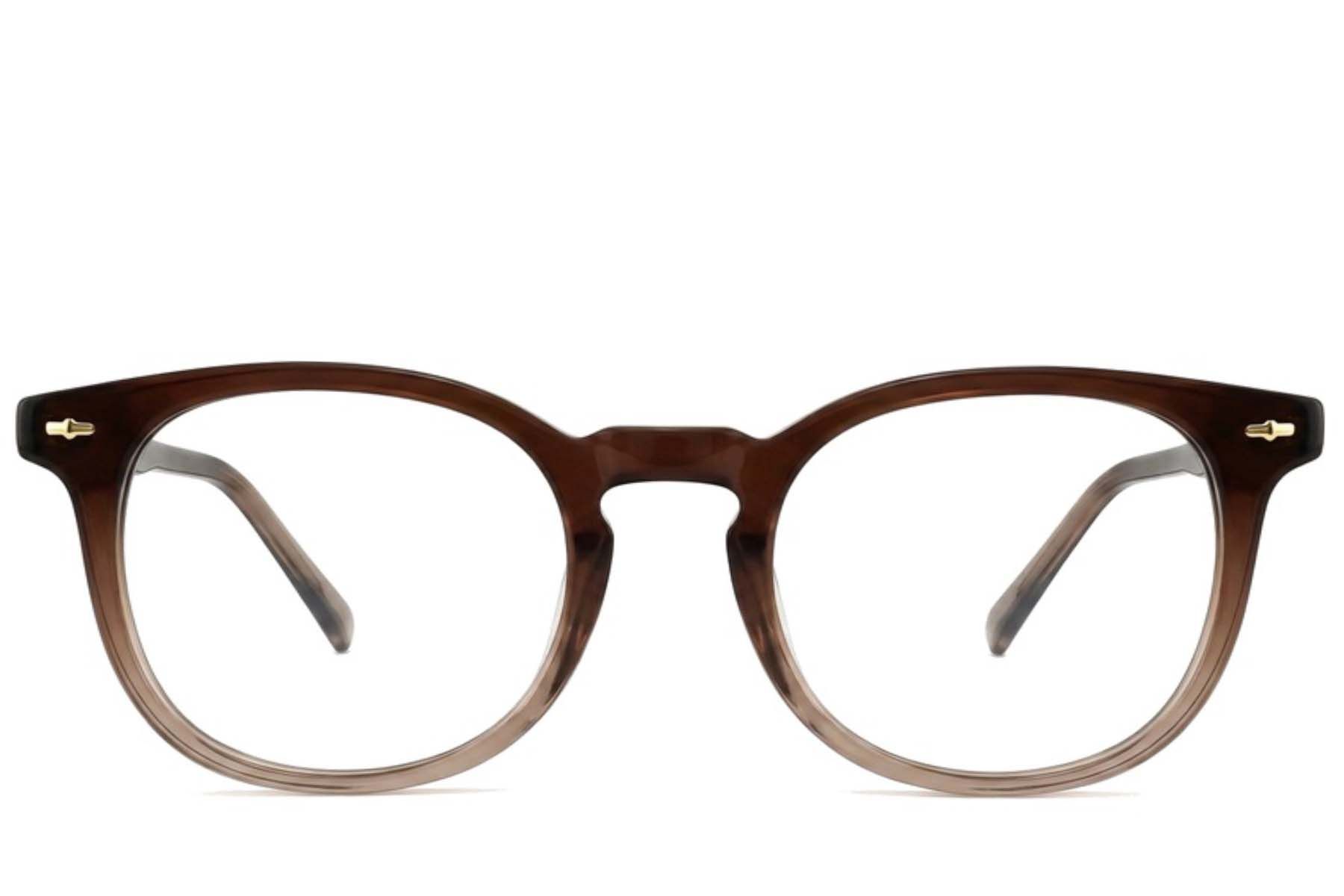 Oval Brown Acetate Glasses #BS2012-2208