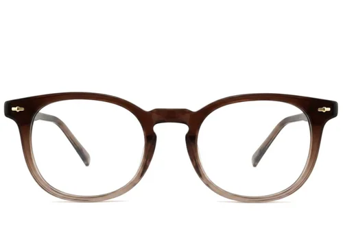 Lunettes ovales en acétate brun #BS2012-2208