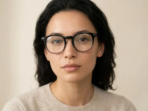 Lunettes ovales en acétate gris #BS2012-2209