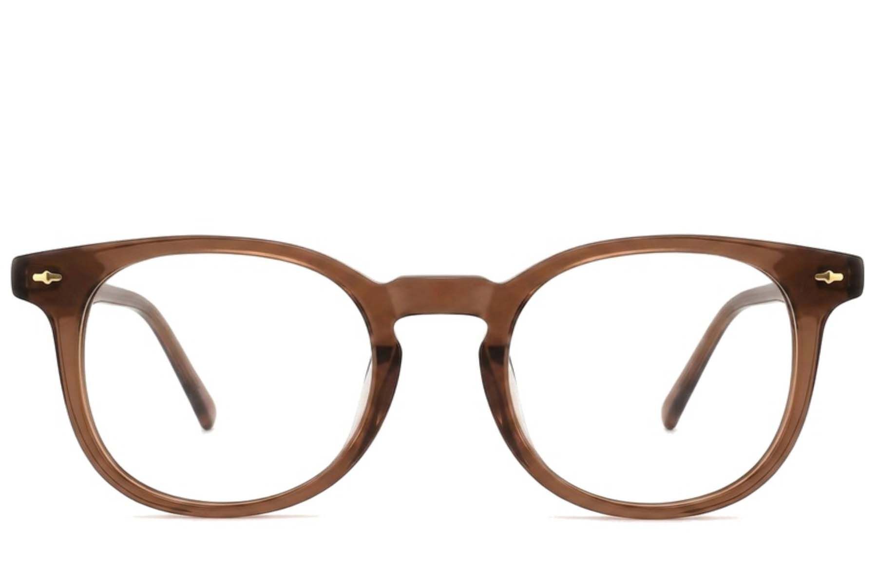 Oval Brown Acetate Glasses #BS2012-2211