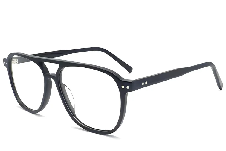 Aviator Black Acetate Glasses #BS2012-2212