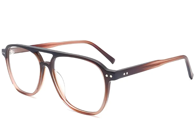 Aviator Brown Acetate Glasses #BS2012-2213