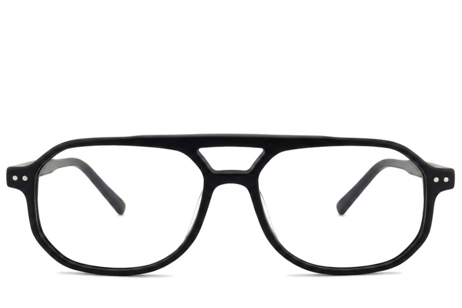 Aviator Black Acetate Glasses #BS2012-2214