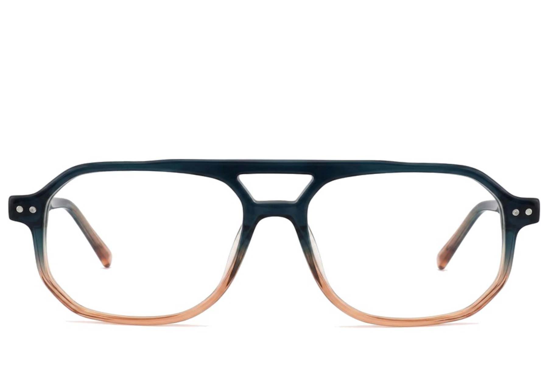 Gafas de acetato verde aviador #BS2012-2215