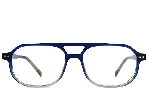 Lunettes aviateur en acétate bleu #BS2012-2216