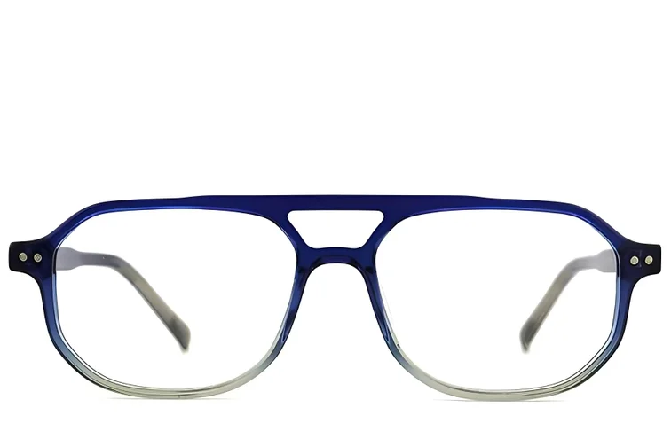 Gafas de acetato azul estilo aviador #BS2012-2216