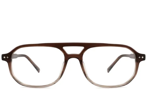 Lunettes aviateur en acétate marron #BS2012-2217