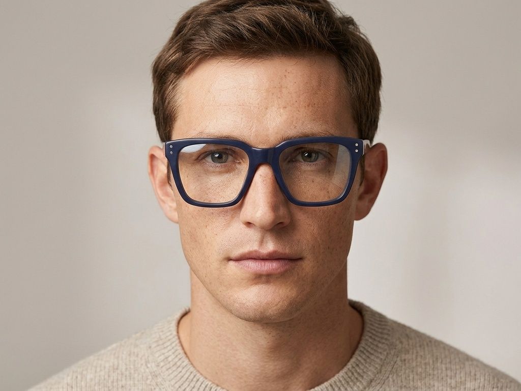 Bicchieri rettangolari in acetato blu #BS2012-2221