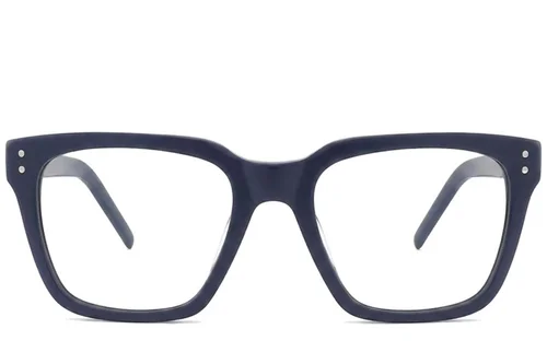 Lunettes rectangulaires en acétate bleu #BS2012-2221