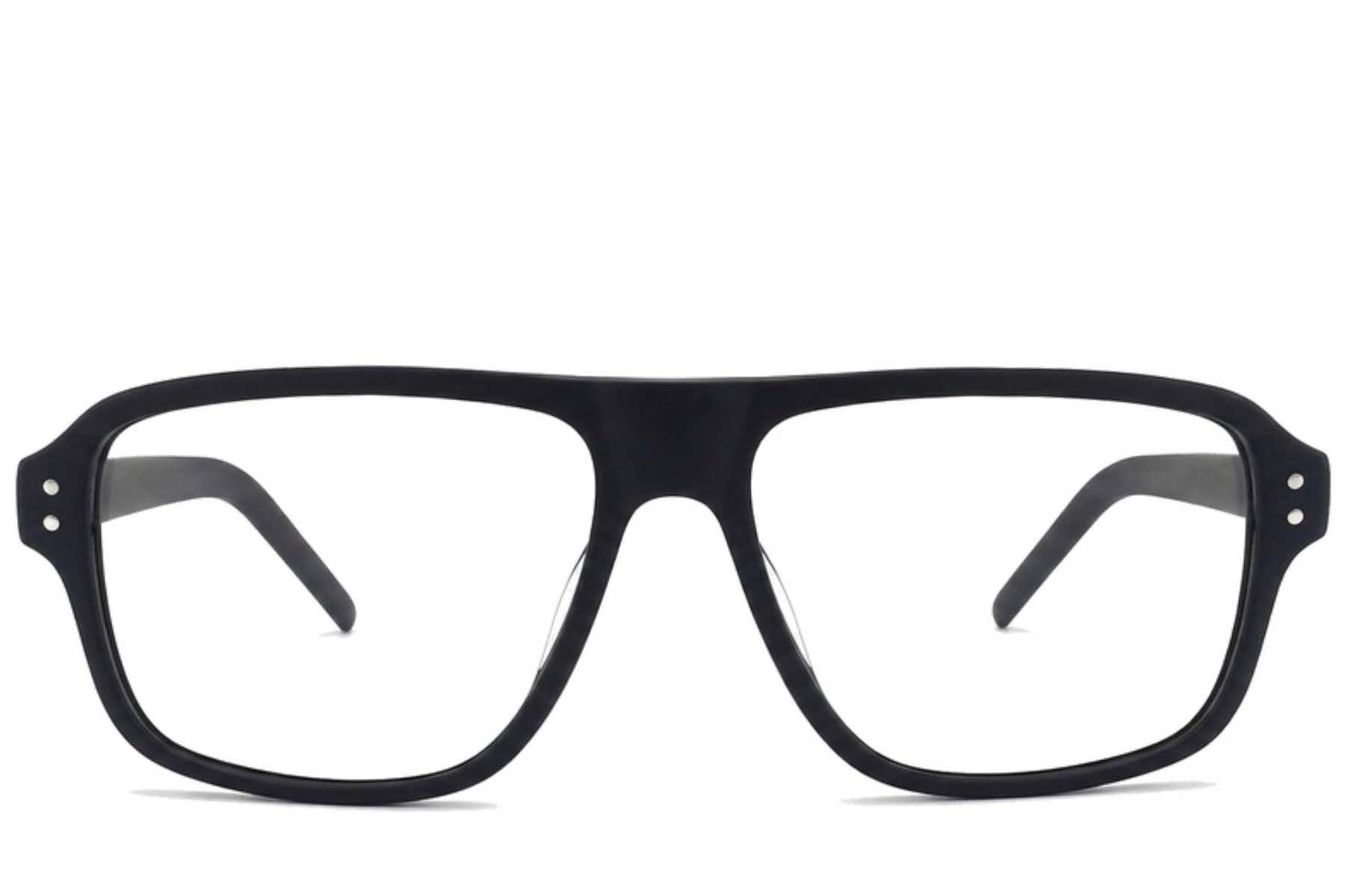 Aviator Black Acetate Glasses #BS2012-2222
