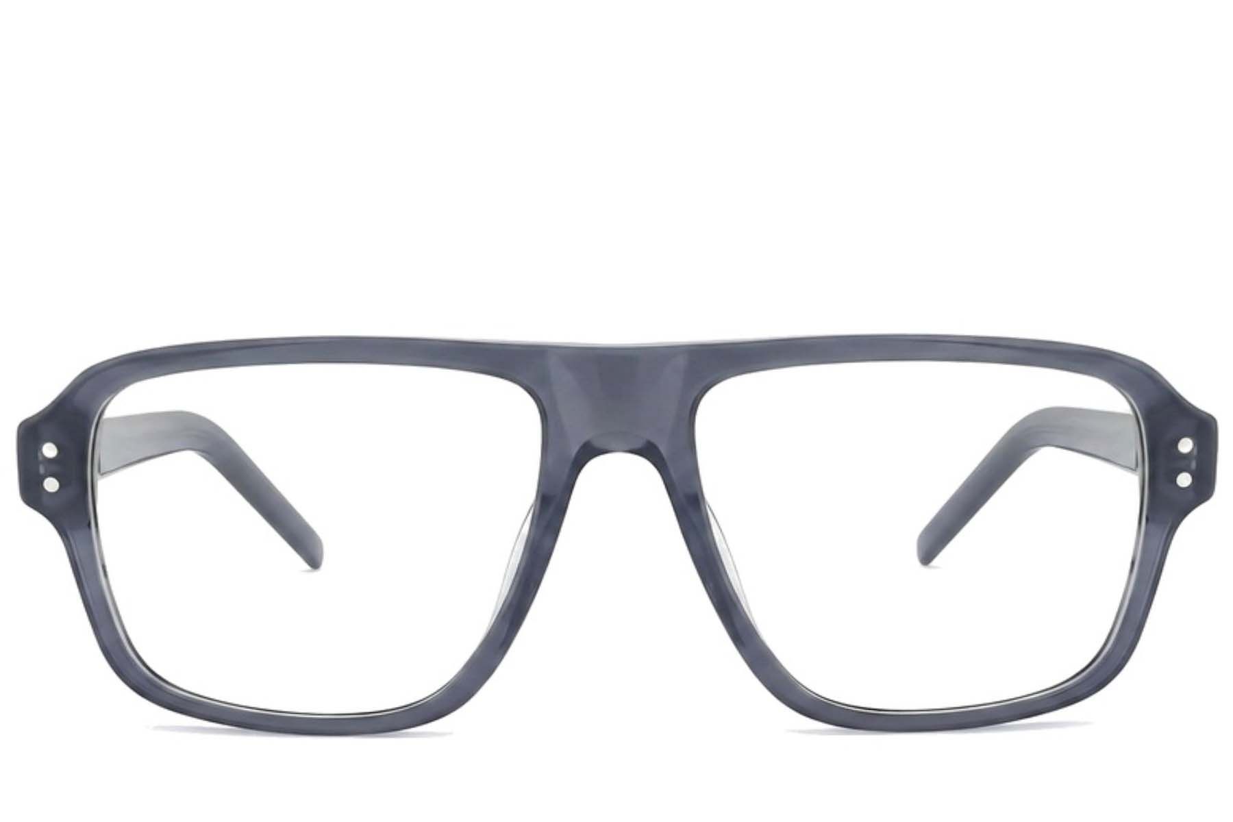 Aviator Grey Acetate Glasses #BS2012-2223