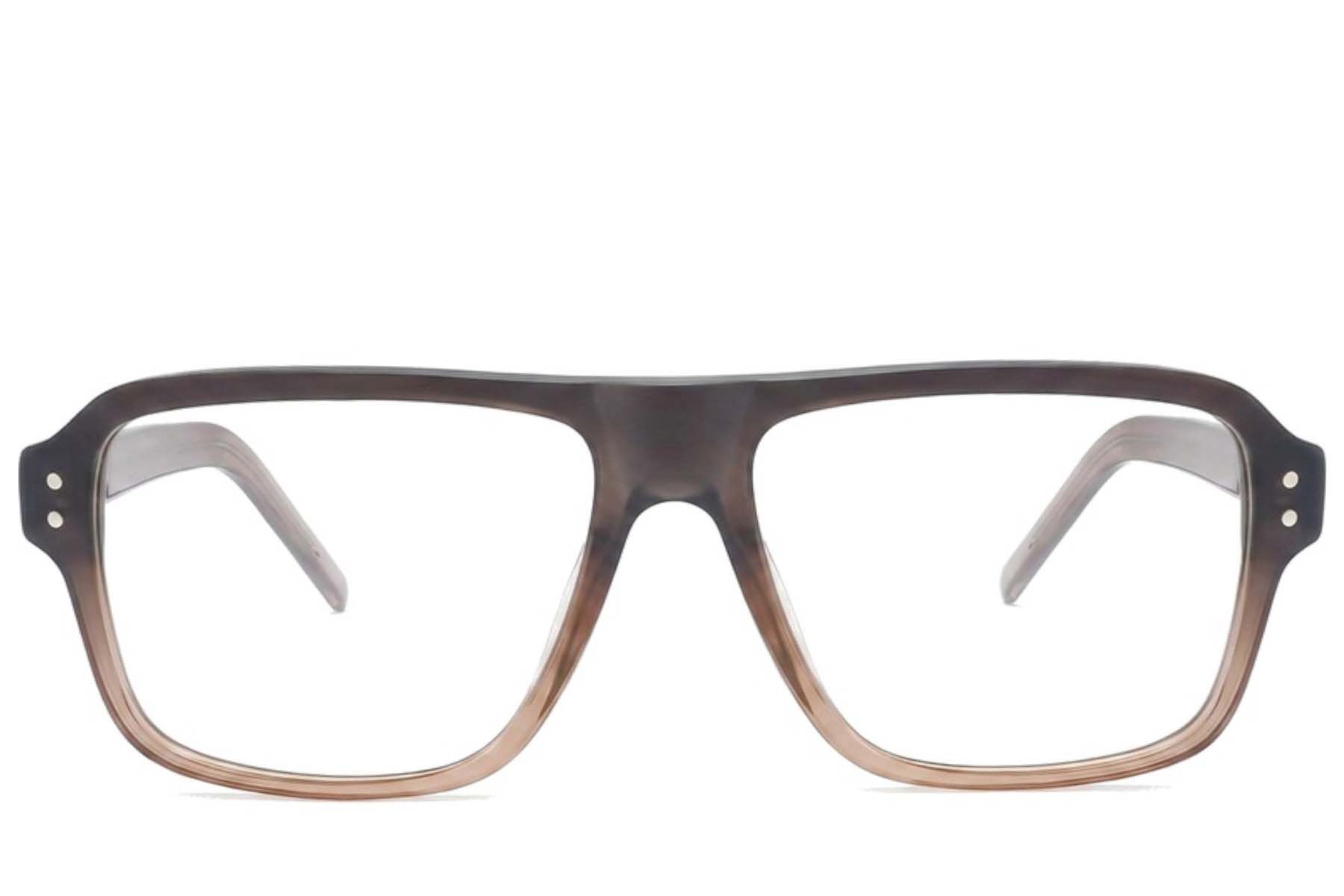 Gafas de aviador de acetato marrón #BS2012-2226