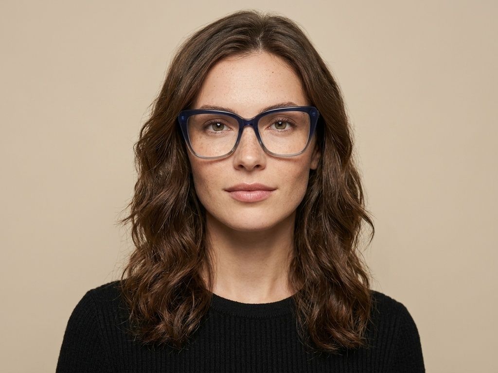 Occhiali in acetato blu farfalla #BS2012-2229