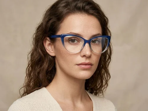 Lunettes en acétate bleu papillon #BS2012-2232