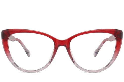 Lunettes papillon en acétate rouge #BS2012-2233