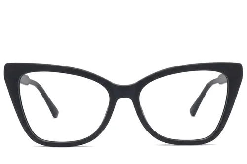 Lunettes papillon en acétate noir #BS2012-2235