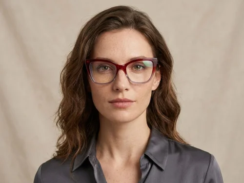 Lunettes papillon en acétate rouge #BS2012-2237