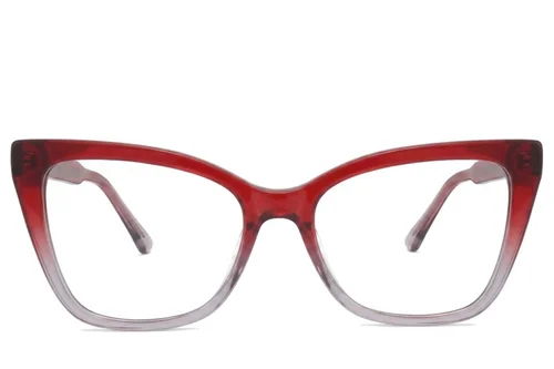Lunettes papillon en acétate rouge #BS2012-2237