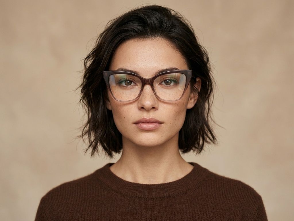 Butterfly Brown Acetate Glasses #BS2012-2238